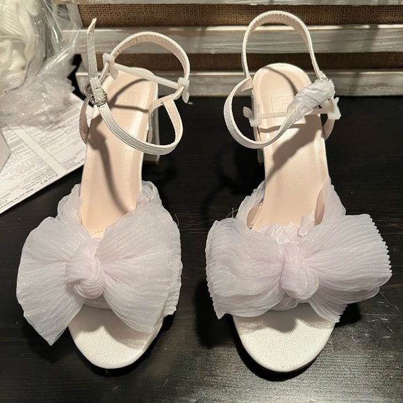 Pleated Chiffon Bow 3” Heels - Picture 5 of 6
